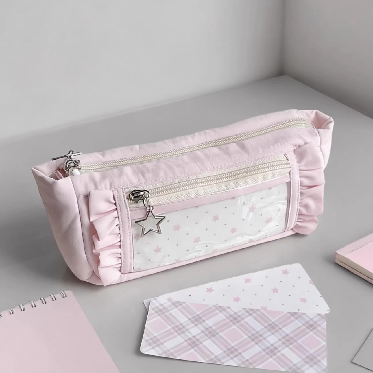 Aesthetic Large Pencil Case Pouch - Sevimli Büyük Kapasiteli Kalem Kutusu Çok