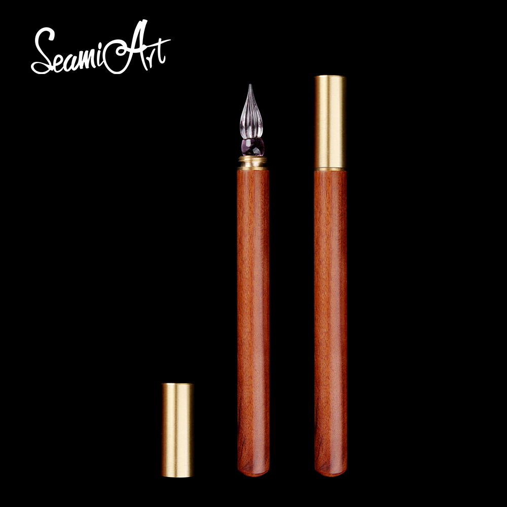 Writing Tools - SeamiArt 1 adet ahşap saplı cam