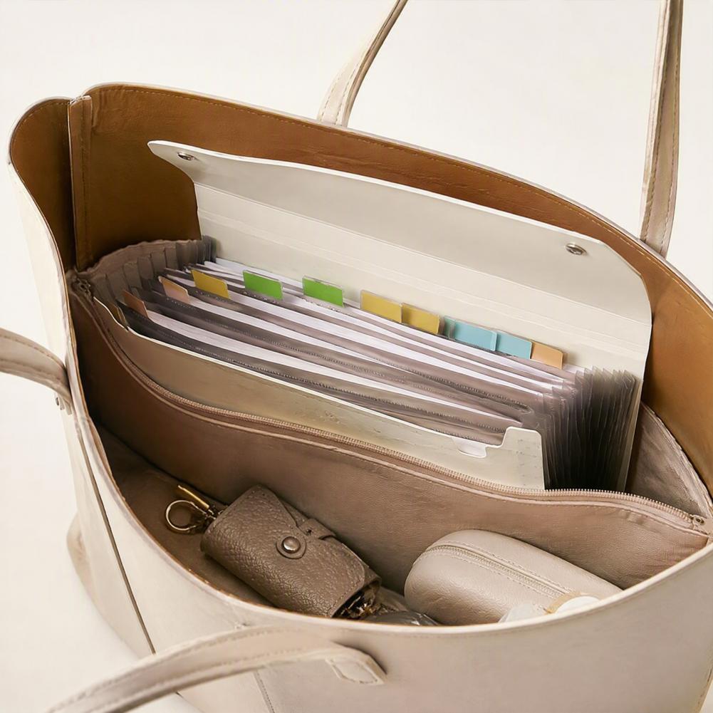 Expandable Accordion File Folder 13 Pockets - Genişletilebilir Dosya Klasörü, 13 Cepli Genişleyen