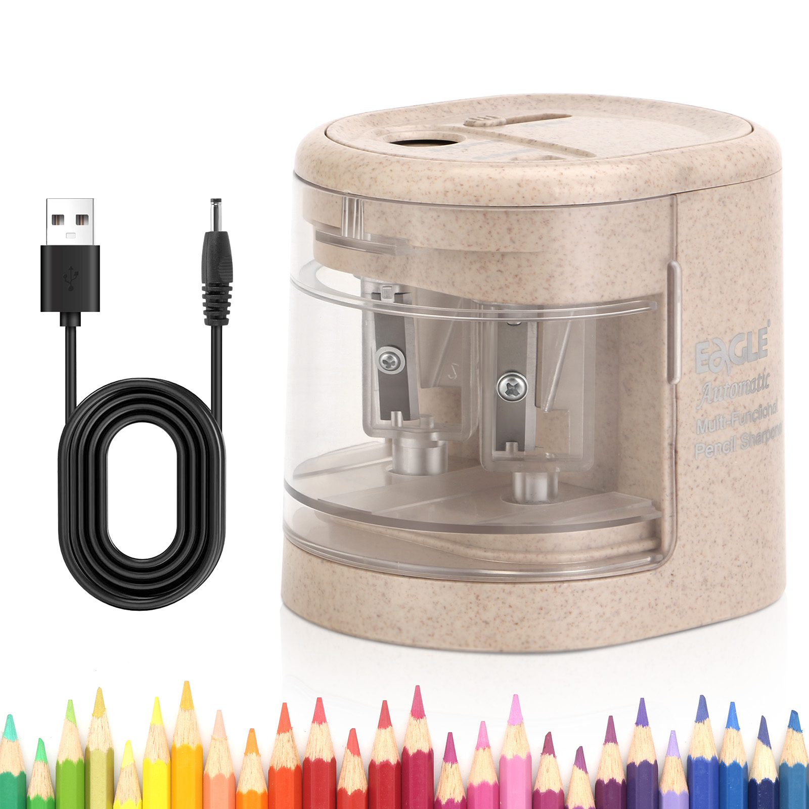 Electric Pencil Sharpener Usb - EAGLE Otomatik Elektrikli Kalem Kalemtıraş, 6-12mm