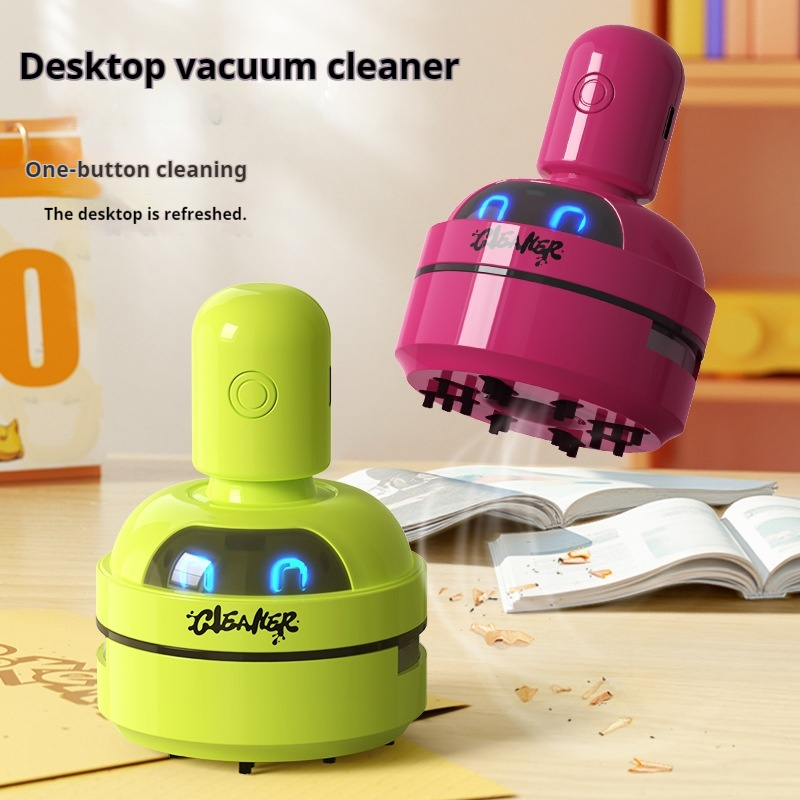 Mini Desktop Vacuum Cleaner For Eraser Dust - Yeni Versiyon Çizgi Film Mini Taşınabilir