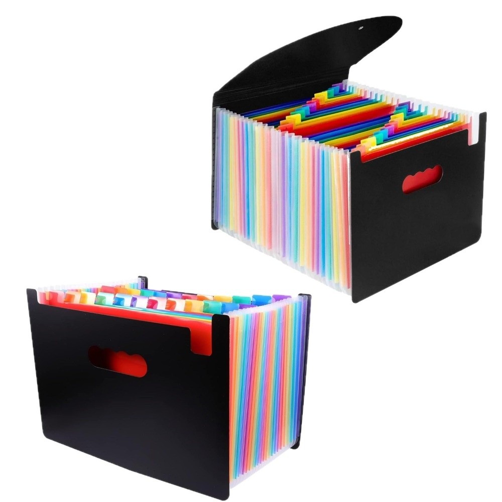 Expandable Accordion File Folder 13 Pockets - Çok Amaçlı 13/25 Cepli Genişleyen Dosya