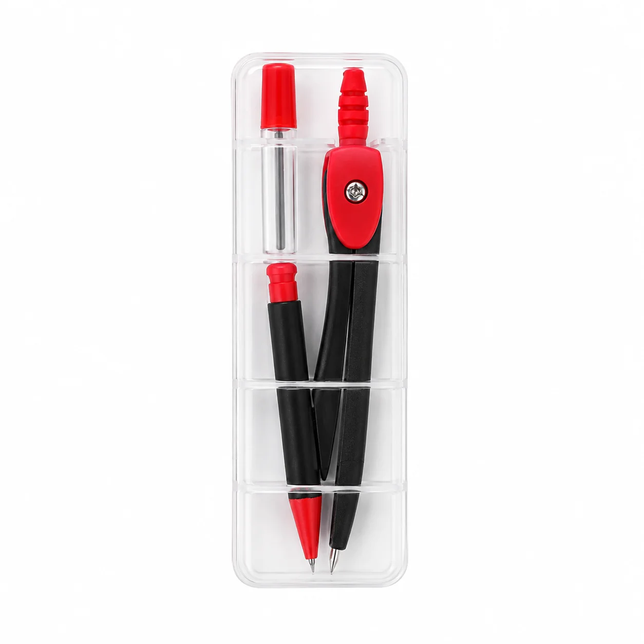 Math Geometry Set With Compass - Paslanmaz Çelik Pusula Seti, Öğrenciler için