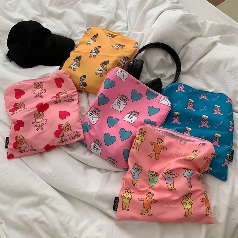 Stationery - Sevimli Kawaii Makyaj Çantası Ayı Desenli