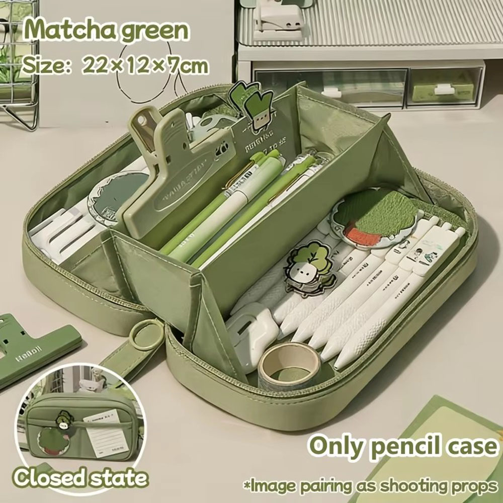 Aesthetic Large Pencil Case Pouch - Büyük Kapasiteli Volkan Desenli Kalem Kutusu