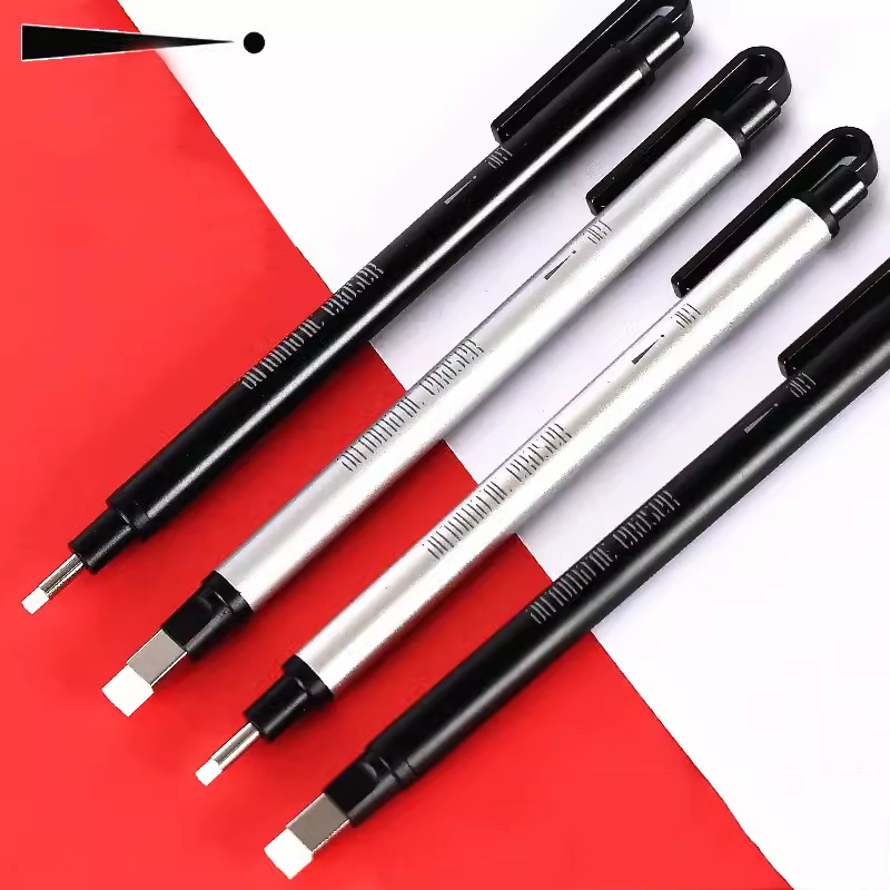 Retractable Eraser Pen Click - Geri çekilebilir Tıklama Mekanik Silgi Kalem