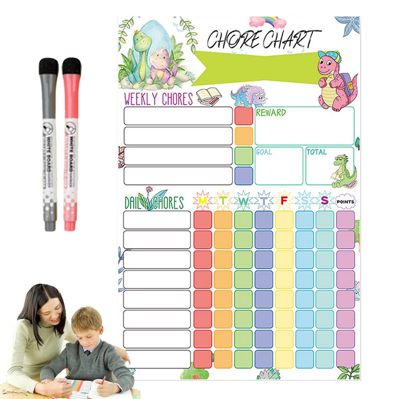 Kids Magnetic Reward Chart Board - Manyetik Görev Tablosu Çocuklar İçin Haftalık
