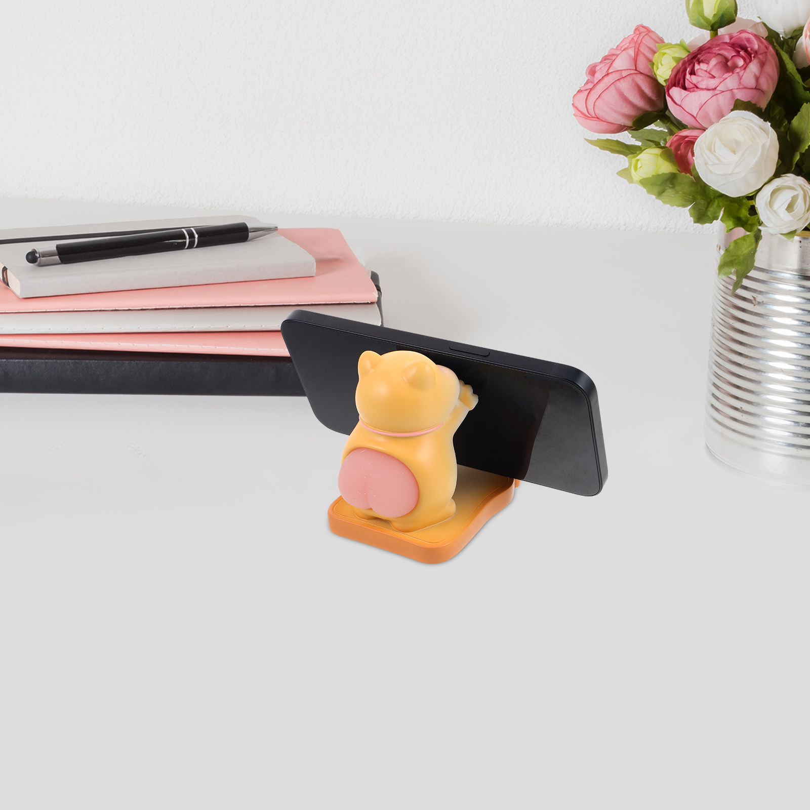 Desk Accessories - Sevimli Kedi Telefon Tutucu Reçine Karikatür