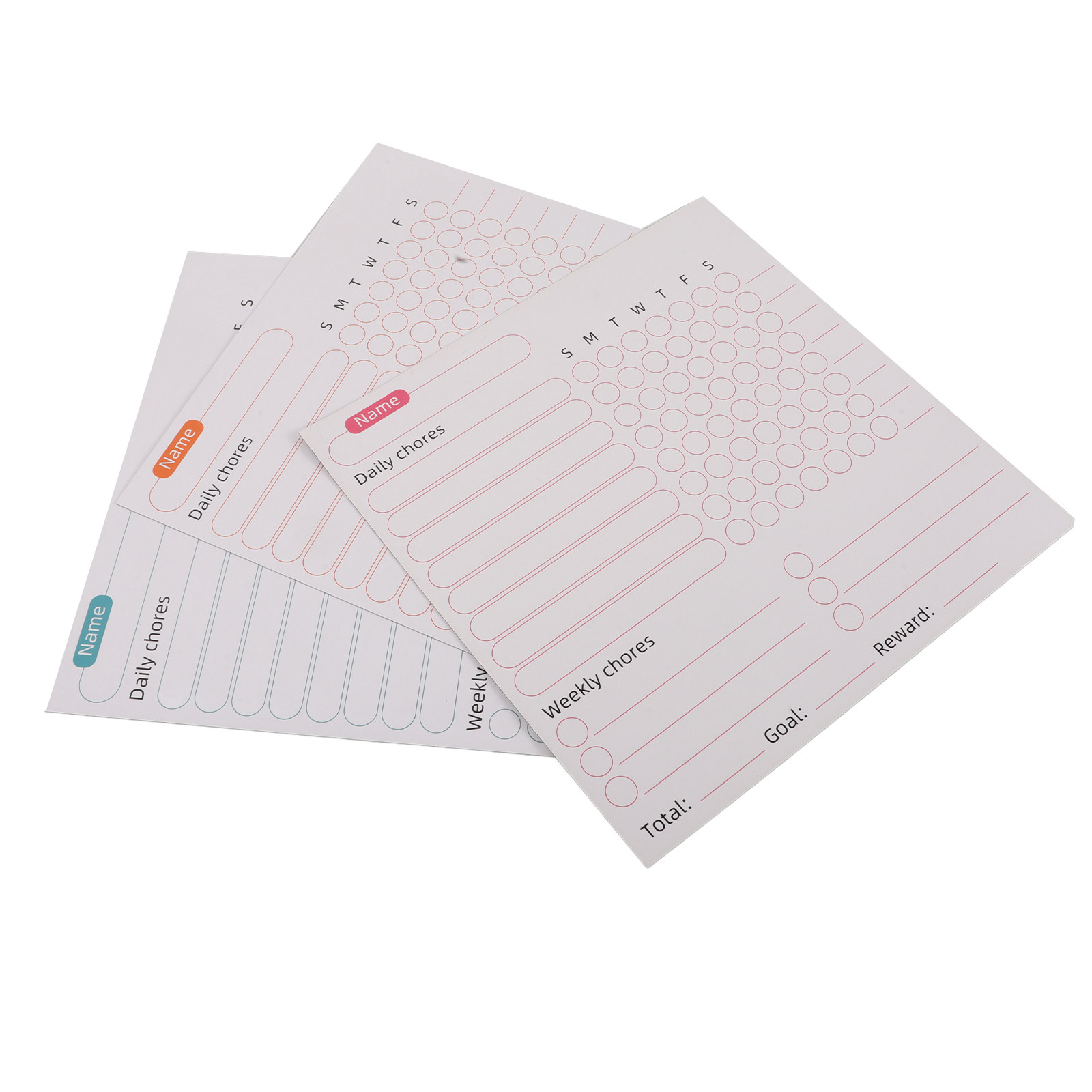 Kids Magnetic Reward Chart Board - 3 Parçalı Manyetik Haftalık Görev Tablosu