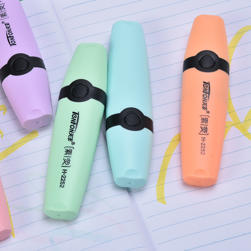 6 adet/takım Pastel Düz Tek Ka - Pastel Highlighter Set Double Ended incelemesi ve fiyatı