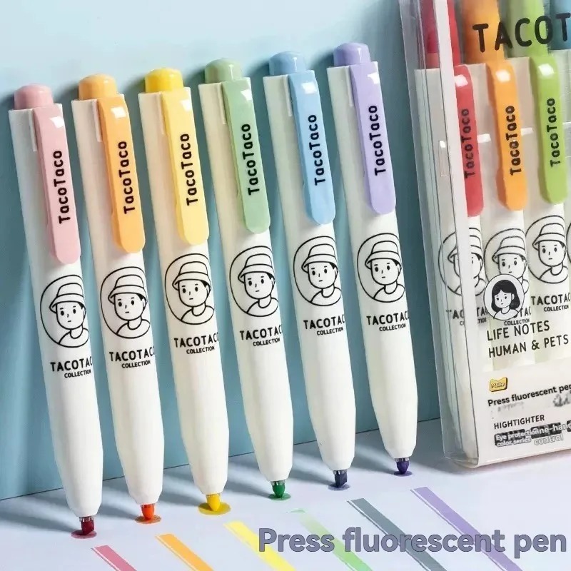 6 adet/takım Pastel Renk Macar - Pastel Highlighter Set Double Ended incelemesi ve fiyatı