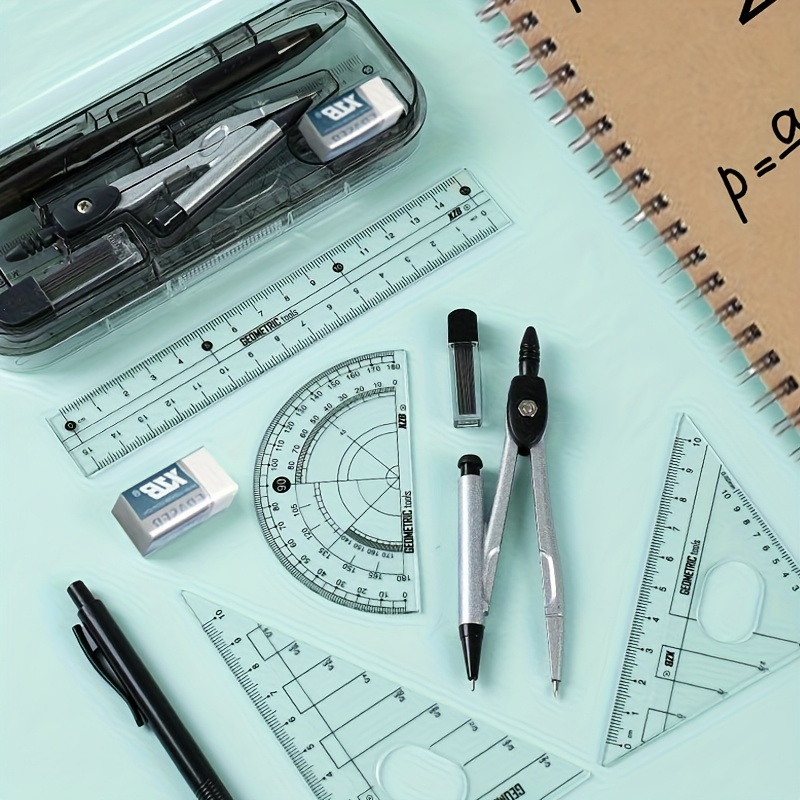 Pusula ve Cetvel Seti, Açıölçe - Math Geometry Set With Compass incelemesi ve fiyatı