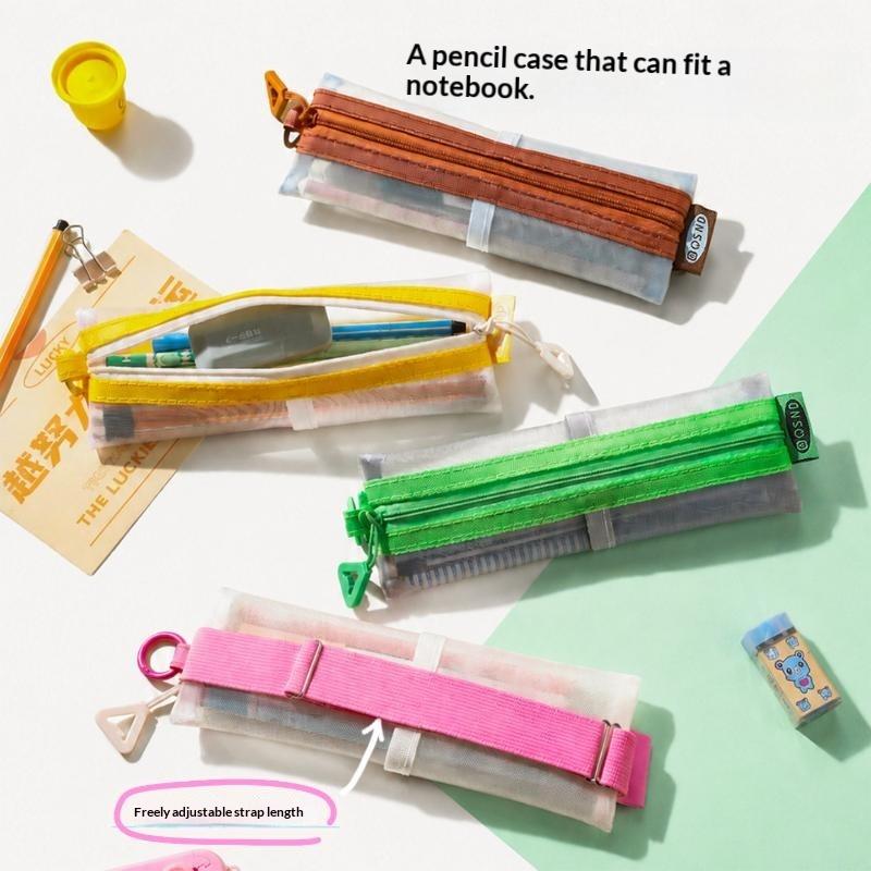 Şeffaf File Kalem Çantası Çift - Clear Mesh Pencil Pouch For Exam incelemesi ve fiyatı