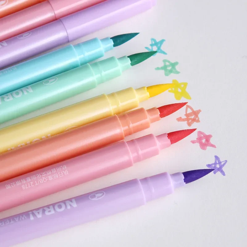 6 adet/takım Fırça Fosforlu Ka - Pastel Highlighter Set Double Ended incelemesi ve fiyatı
