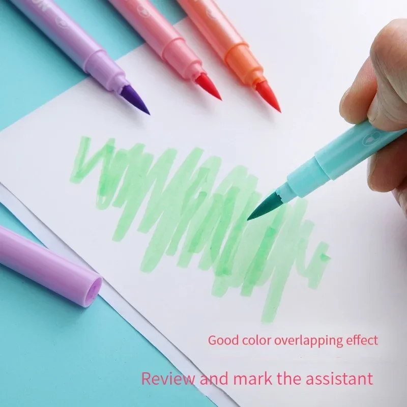 6 adet/takım Fırça Fosforlu Ka - Pastel Highlighter Set Double Ended incelemesi ve fiyatı