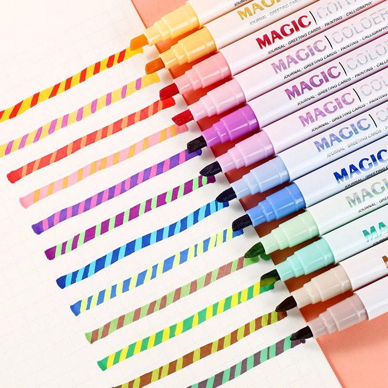 12 adet çift uçlu sihirli renk - Pastel Highlighter Set Double Ended incelemesi ve fiyatı