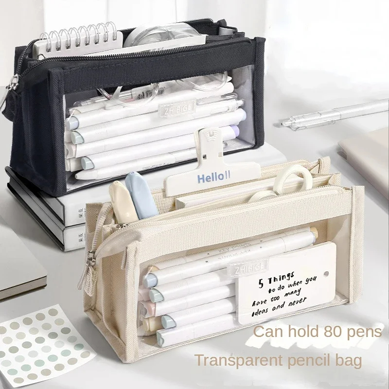 6 kat Büyük Kapasiteli Kalem Ç - Aesthetic Large Pencil Case Pouch incelemesi ve fiyatı