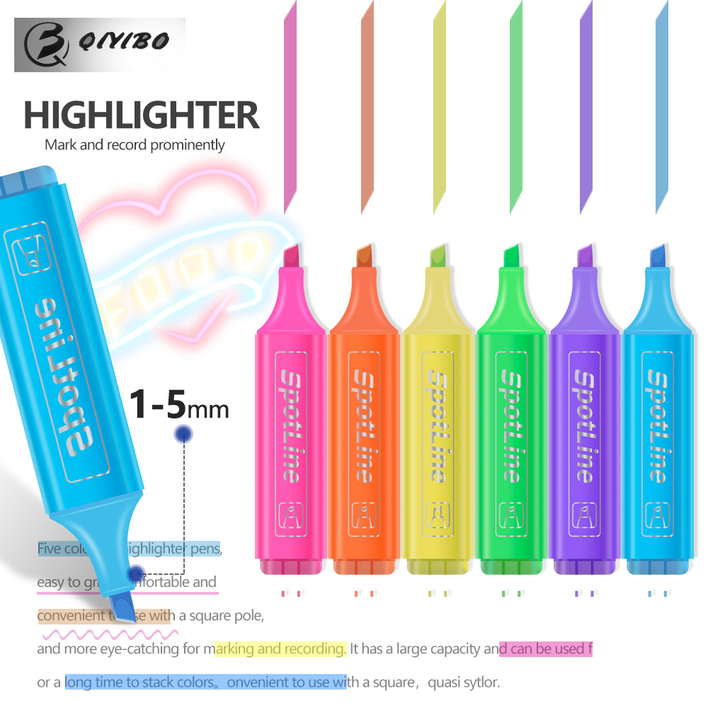 4/6 adet/set Pastel düz tek ka - Pastel Highlighter Set Double Ended incelemesi ve fiyatı