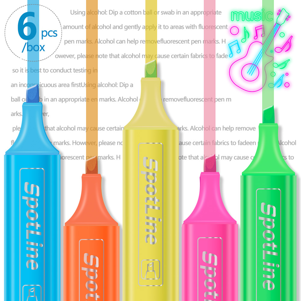 4/6 adet/set Pastel düz tek ka - Pastel Highlighter Set Double Ended incelemesi ve fiyatı