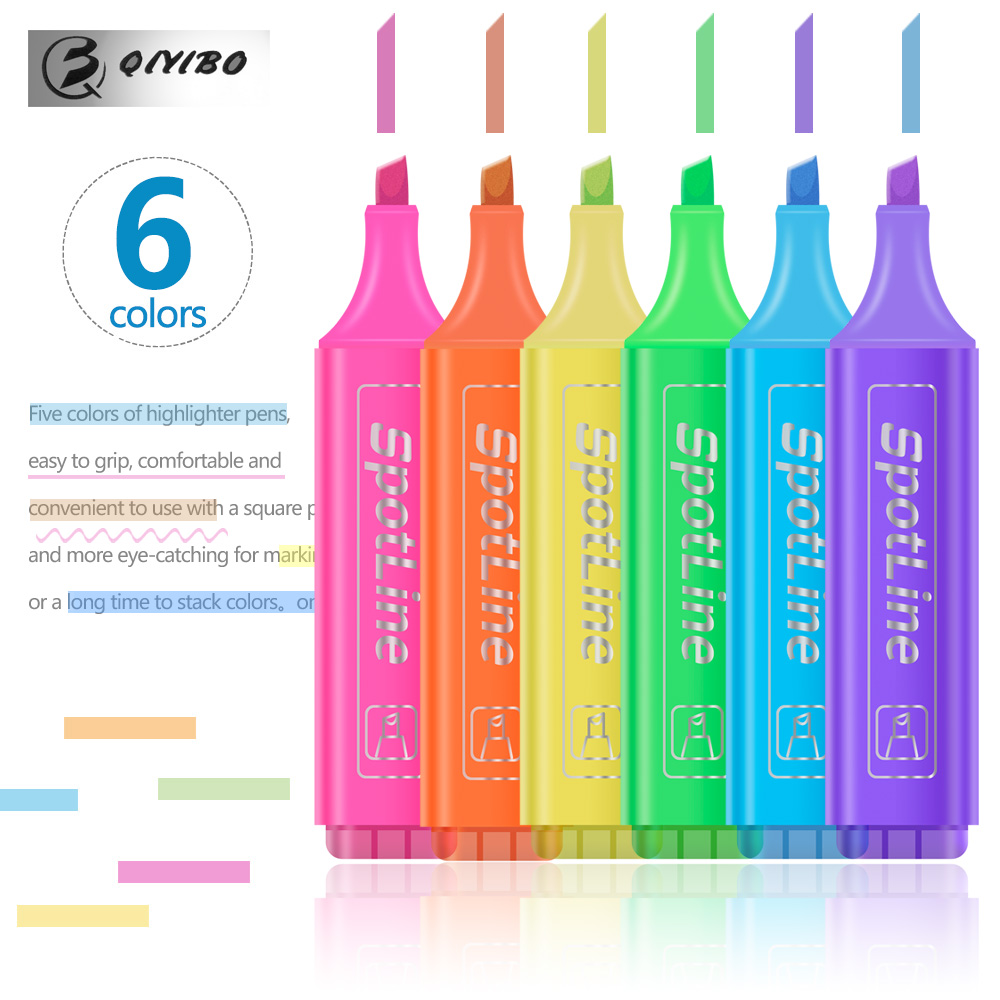 4/6 adet/set Pastel düz tek ka - Pastel Highlighter Set Double Ended incelemesi ve fiyatı