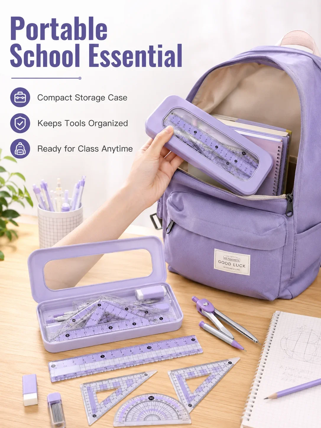 Öğrenciler için 8 Parçalı Mate - Math Geometry Set With Compass incelemesi ve fiyatı