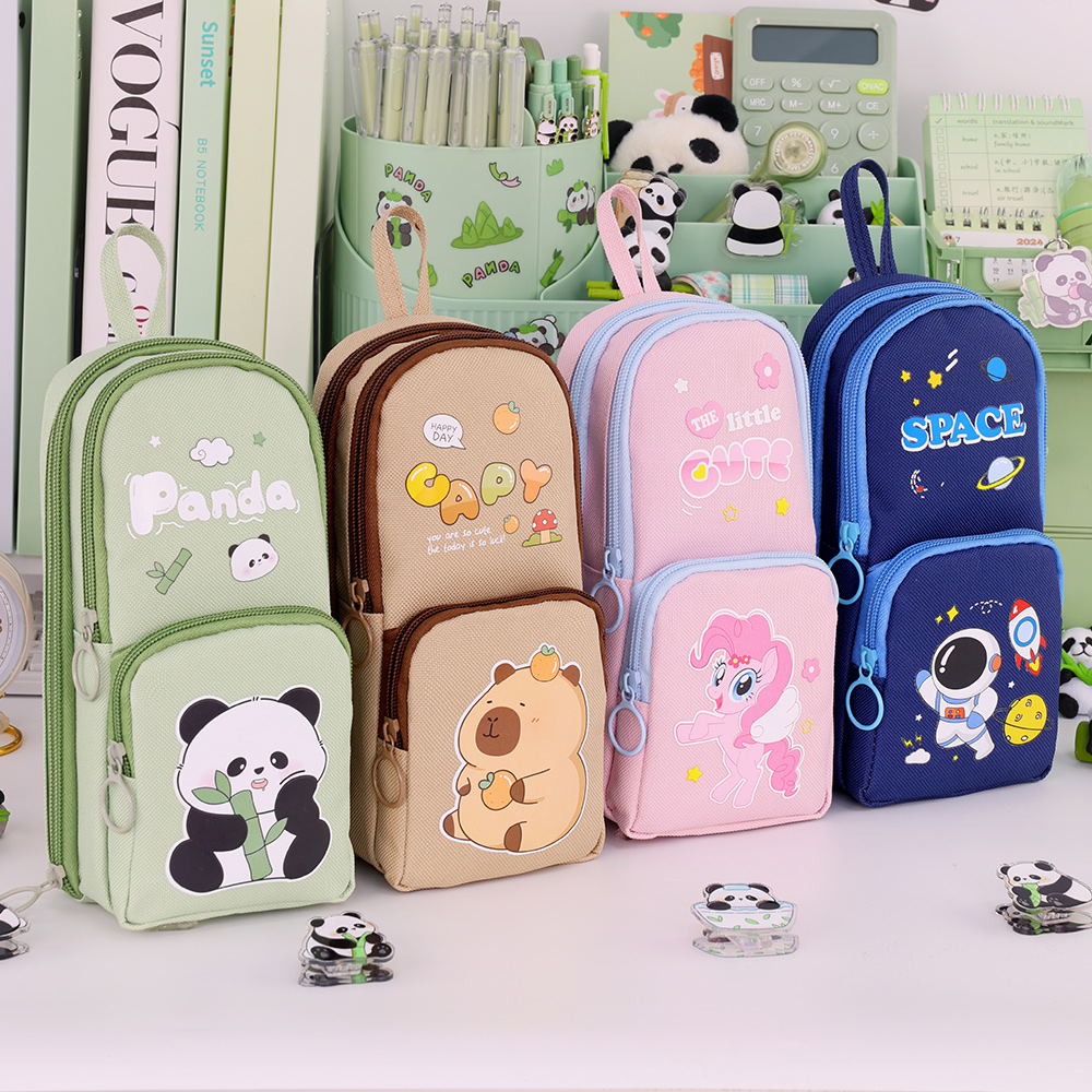 Sevimli karikatür Capybara kal - Aesthetic Large Pencil Case Pouch incelemesi ve fiyatı