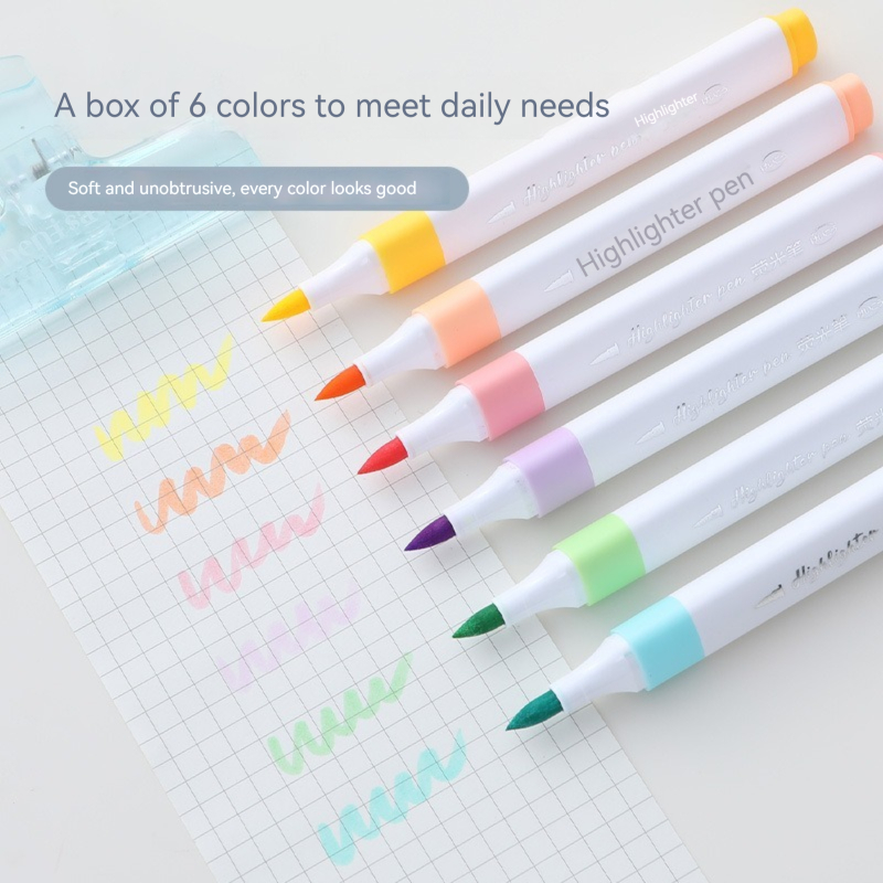 6 renk Pastel renkli fosforlu  - Pastel Highlighter Set Double Ended incelemesi ve fiyatı