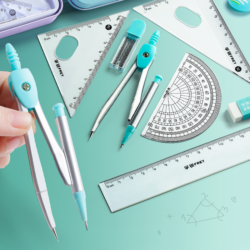 7 adet paslanmaz çelik pusula  - Math Geometry Set With Compass incelemesi ve fiyatı
