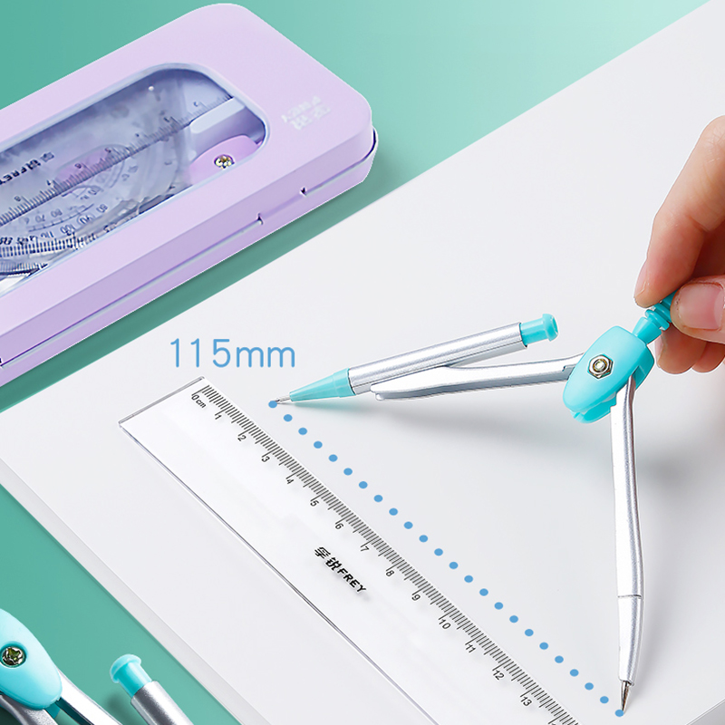 7 adet paslanmaz çelik pusula  - Math Geometry Set With Compass incelemesi ve fiyatı
