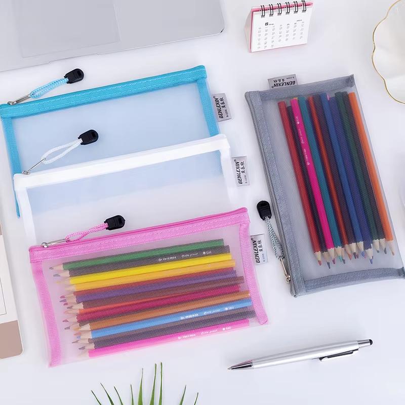 YENİ Dayanıklı Fermuarlı File  - Clear Mesh Pencil Pouch For Exam incelemesi ve fiyatı