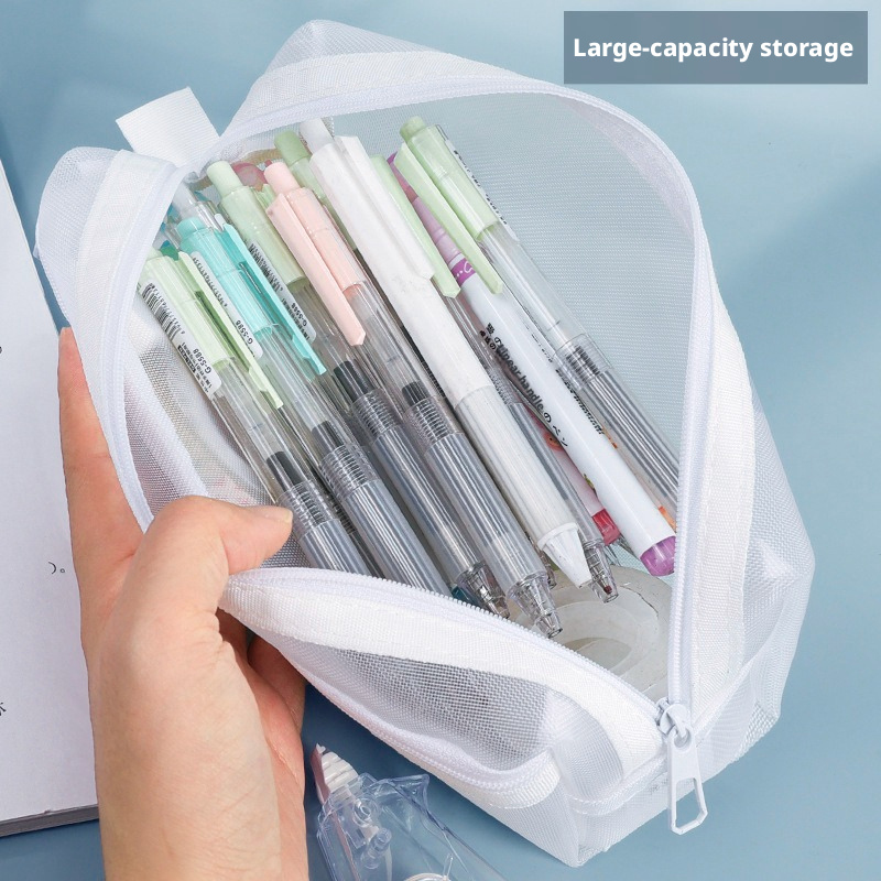 Çift Katmanlı Şeffaf Örgü Kale - Clear Mesh Pencil Pouch For Exam incelemesi ve fiyatı