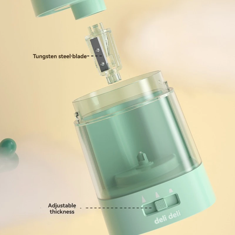 Deli VA3 Yeşil USB pil çift mo - Electric Pencil Sharpener Usb incelemesi ve fiyatı