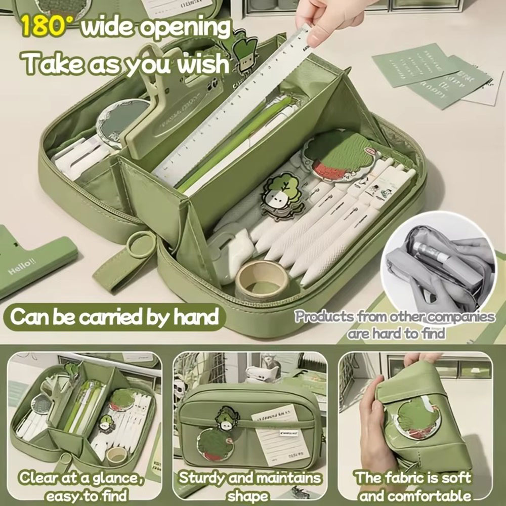 Büyük Kapasiteli Volkan Desenl - Aesthetic Large Pencil Case Pouch incelemesi ve fiyatı