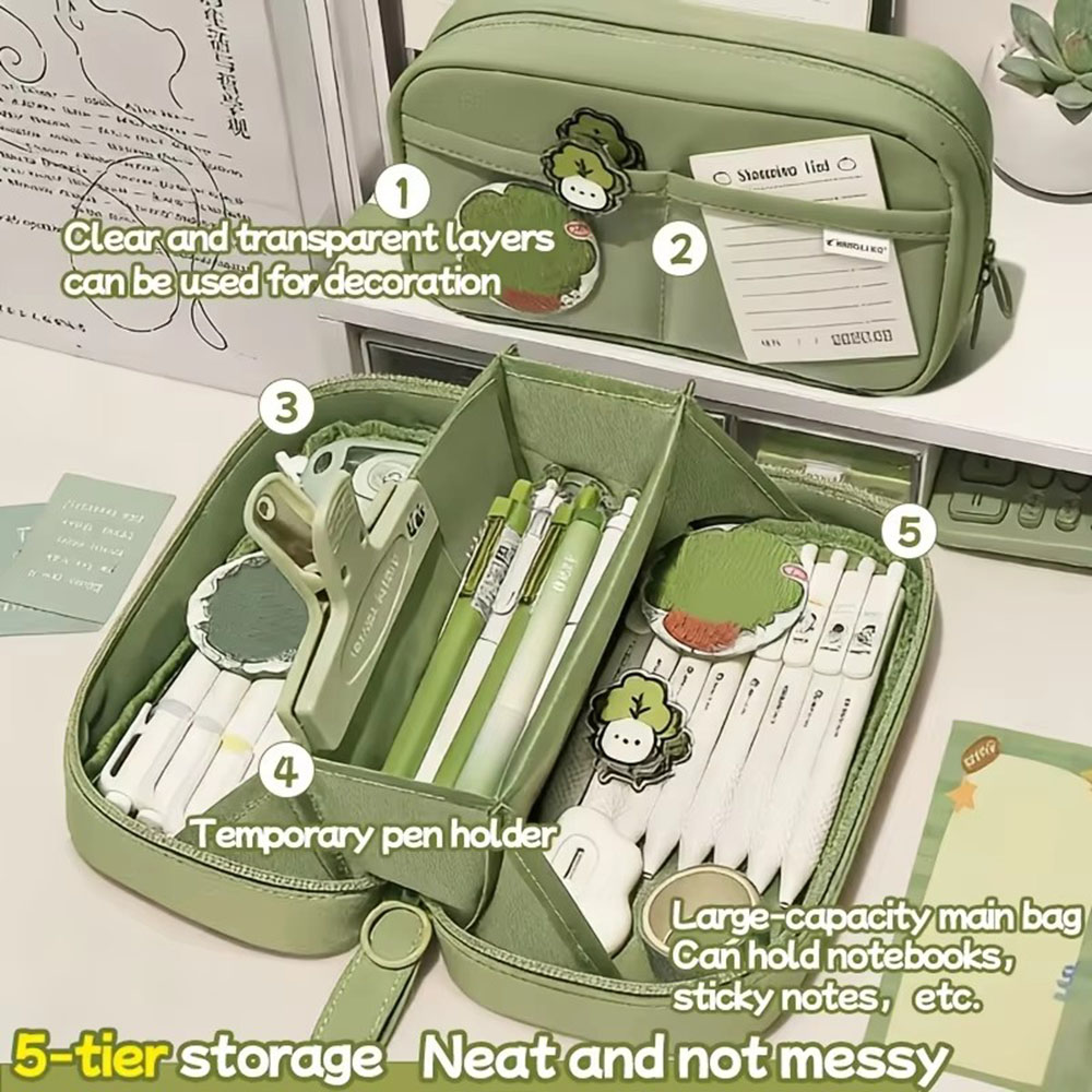 Büyük Kapasiteli Volkan Desenl - Aesthetic Large Pencil Case Pouch incelemesi ve fiyatı