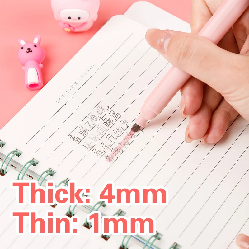 6 adet/paket Kawaii Kedi Pençe - Pastel Highlighter Set Double Ended incelemesi ve fiyatı