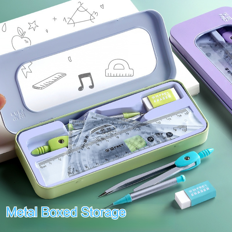 7 adet Matematiksel Cetvel Set - Math Geometry Set With Compass incelemesi ve fiyatı