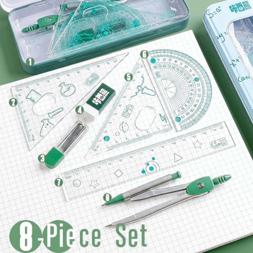 8 Parça/Set Çok Fonksiyonlu Ma - Math Geometry Set With Compass incelemesi ve fiyatı
