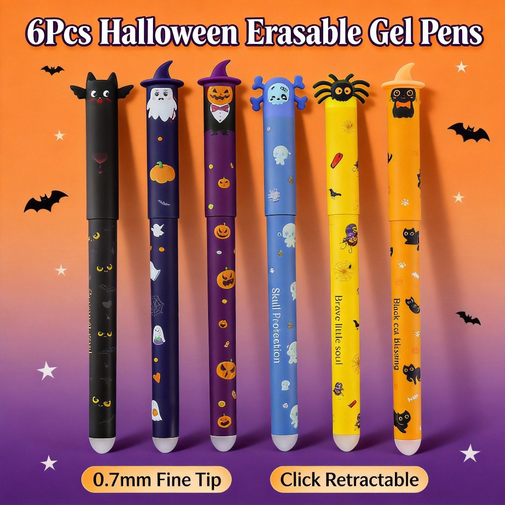 1-6 Adet Cadılar Bayramı Silin - Retractable Eraser Pen Click incelemesi ve fiyatı